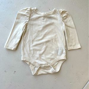 Organic Baby Gap Cream Onesie Puffy Sleeve Basics